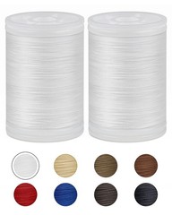 330 Yards FIVEIZERO Extra Strong Upholstery Thread,White Bonded Nylon Thread …