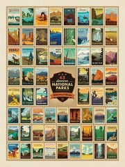 Scenic National Park Theme Fabric Panel 54 x 72 Inch Multicolor