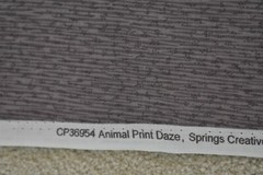 By 1/2 Yd, Grape Print on Grape Quilt Cotton, Springs/”Animal Print Daze”, P2119