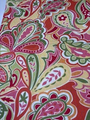 Bright Paisley Upholstery Fabric 19×36 ” Multi-Color Swirl Pattern Crafting Home