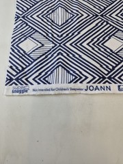 Super Snuggle Fleece Fabric 20×40 Navy White Geometric Joann’s