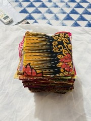 kantha scraps 6×6″ 150pc and embroided scraps 6×7″ 30pcs