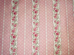 Pink Roses Floral Vintage Look Shabby Chic Apparel Quilting Cotton Fabric t1/1