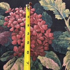 VTG Fabric By Western Textile Screen Printed 100% Cotton Floral Made In USA 9 Yd