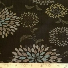 Tonal Florals on Deep Indigo Japanese Cotton Dobby