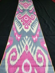 Pink gray cotton ikat fabric by the yard top ikat best SALE price if u buy more