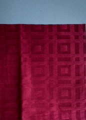 Groundworks Stewart Weave Ruby Designer Fabric Remnant 24″x24″