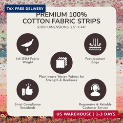 Tinyspool & Co.’s Twirlie Roll 40 Precut Quilting Fabric Strips for Quilting Sup