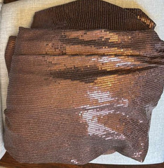 Stretch Sequin Fabric Brown 130 x 54 inches, 3.6 yards x 54 inches New Whole