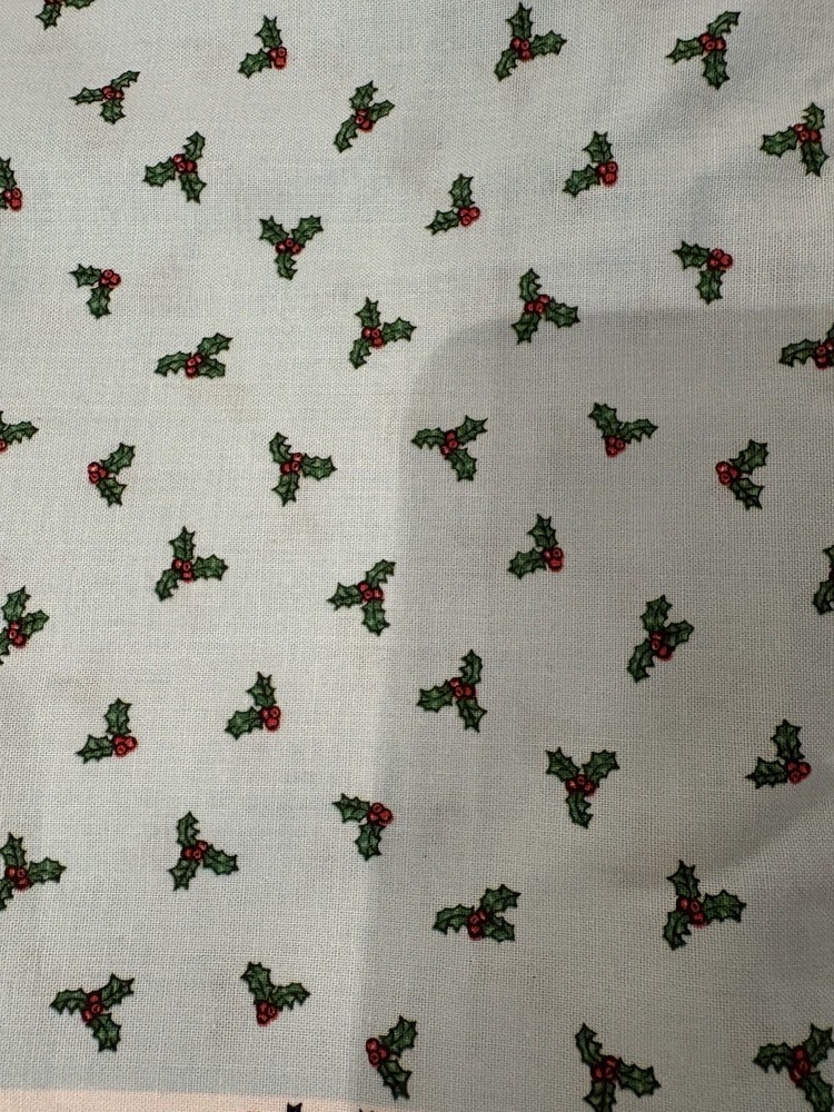 Christmas Fabric 2 Yards Holly Christmas Joy