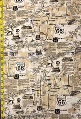 Route 66 Timeless Treasures Fabric Travel Mother Road Camping South West