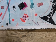 1.5 Yds Handmade With Love Cotton Quilting Fabric Vintage Sewing Machines AKO