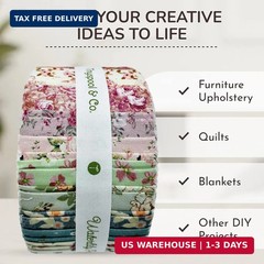 Tinyspool & Co.’s Twirlie Roll 40 Precut Quilting Fabric Strips for Quilting Sup