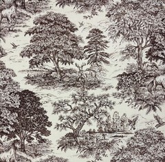 COVINGTON YELLOWSTONE DRIFTWOOD HORSE DEER TOILE LINEN FABRIC BY YARD 54″W