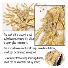 Phoenix Peacock Feather Tail Fabric Beaded Lace Applique,3D Embroidered Flowe…