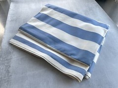 Laura Ashley Vintage Fabric: Cirque Stripe in Chambray Blue & White, 3 Remnants