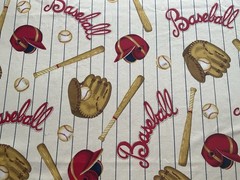Fabric Baseball 44”x 36”By Cranston print work 378