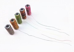 yueton 20 Spools 120 Yard Per Unit Gradient Color Rainbow Polyester Assorted