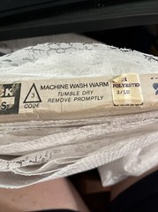 Hancock’s White Lace Fabric 54″ W Polyester French Floral New