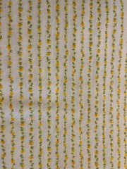 26-08-512 Flannel Fabric-white with yellow/green rosebud stripes-1 yd 34″ x 43″