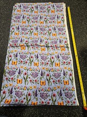 Lot of 3.5 Yards Butterfly Garden Cotton Fabric