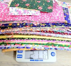 Floral Squares, Remnants & Strips, 100% Cotton Fabric – 2 lbs 11 oz Bundle