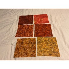 26 Pc Batik Fabric Charm Squares 6 Inch Jewel Tone Earthy Quilting Cotton Lot