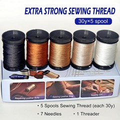 zwzxd Extra Strong Upholstery Repair Sewing Thread Kit 5 Spool, classic color