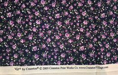 VIP by Cranston Calico Ditsy Floral Navy Blue Purple 2 yards 33″ and 44″ wide