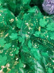 3D Flower Floral Embroidered Lace Emerald Green Fabric By Yard Prom Quinceañera