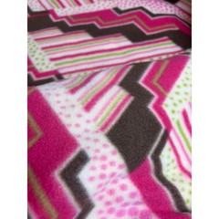 Chevron and dotted fleece fabric – Sold by 1/2 yard