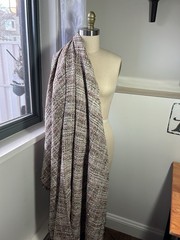 Mendel Goldberg Wool Blend Tweed Boucle, 2yds X 60″,Brown, Tan, Off White, Red