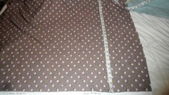 Vintage Poly Fabric Pink Roses against Dark Taupe Background 39″ Long x 60″width