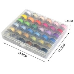72Pcs 36 Colors Prewound Metal Bobbins and Thread Spools for Hand & 36