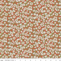 Festive Greetings Peaceful Poinsettias B – Liberty Fabrics Quilting Cotton – 016