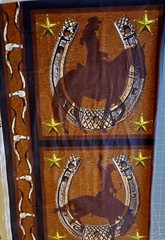 “Spurs & Spirits” Cowboy Pillow Panel, Western Fabric! 1yd•BTY•Cotton•Fast Ship!