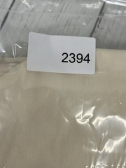 Vintage Ivory White Solid Stretch Polyester Fabric 2.33 Yards 64″ Wide Unbranded