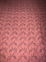 3 3/4 yds Thimbleberries “Paint Box Prints” Cotton Fabric Black Design On Brown