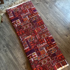 Vintage 5th Avenue Designs Fabric VAT Dye W/Dupont Zepel, Red Bohemian 48×284”