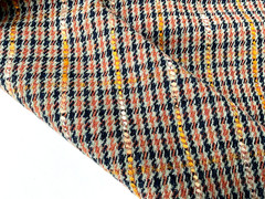 TWEEDY BALMORAL CHECK WOOL CASHMERE SILK BLEND OLIVE -BLUE -TAN MADE IN ITALY A9