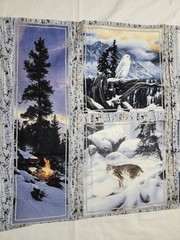 Lot 6 Wildlife Panels Safari Animals Woodland Cotton Fabric Bundle