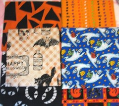 Fat Quarters FQ cotton bundle of 6 lot HALLOWEEN NOVELTY PRINTS 18X22″ pressed A