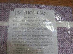 New Jim Thompson Thai Silk FABRIC PURPLE PINK E LEPHANTS Thailand 2.33 Yards