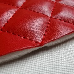 Luxury Quilted PU Leather Car Upholstery Fabric Diamond Argyle Sewing Material