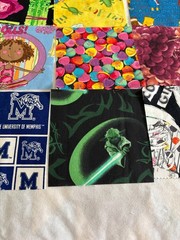 Lot of 40 “I SPY” Quilt Squares 5″x5″ 100% Cotton, Rotary Cut, No Two Are Alike