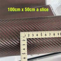 3k 200g real carbon fiber & metal wire mixed woven red blue Violet green golden