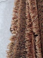 Upholstery Fabric Remnant Tweed Boucle Rust Olive Brown 54″ x 73″ End of Roll
