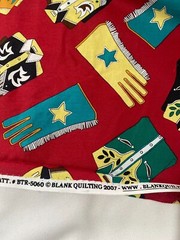Cowboy shirts & gloves cotton print fabric 2yds x 44″Blank Quilting(2007)