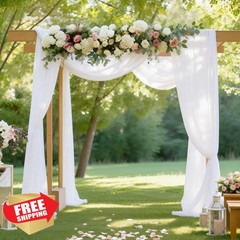 Shillance White Arch Draping Fabric 20FT Panel