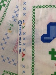 Vintage Spring Mills Cotton Fabric Quilt Pattern Nursery/Children Home Decor
